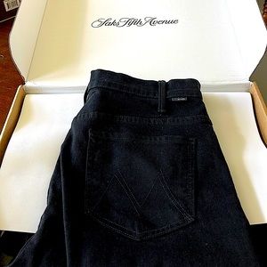 Size 34 Mother The Hustler Wide leg jeans in Pitch.